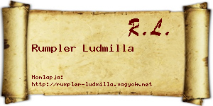 Rumpler Ludmilla névjegykártya